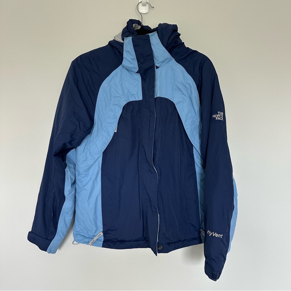 North Face Jacket Womens Small Blue HyVent Full Zip Outdoor Coat Ladies gorpcore